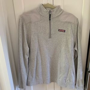 Gray 3/4 zip Vineyard Vine Pullover